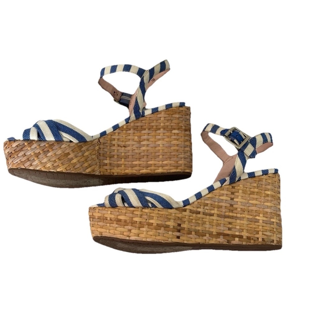 Kate Spade New York Tilly Stripe Wedge Patio Platform Sandals US Women’s 7 - Picture 3 of 9